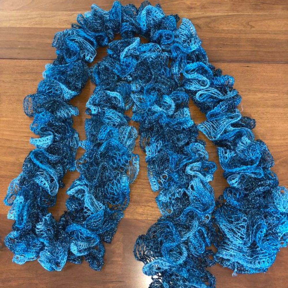 Handknit Ruffle Scarf - Picture 2 of 3